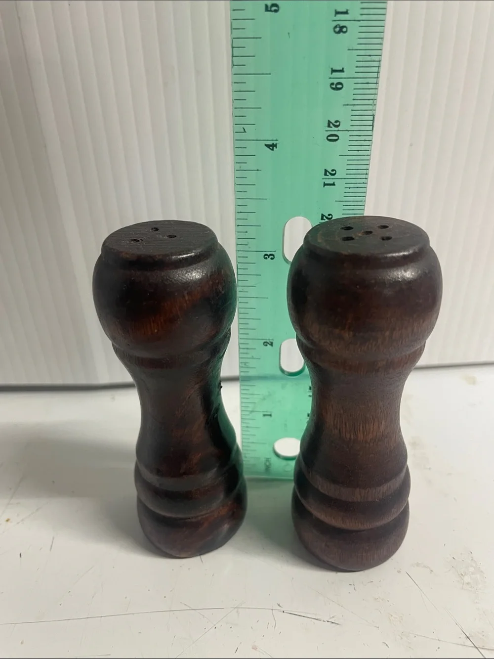 Wooden Salt and Pepper Shakers - Dark Brown